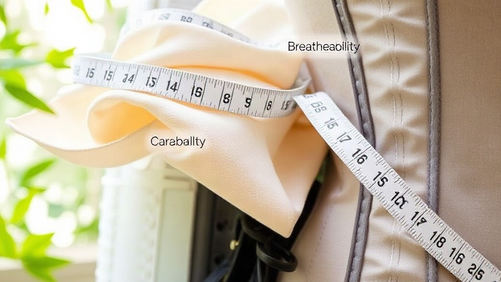 Matériaux de corset respirants Matériaux de corset comme le coton et le lin avec des accessoires, soulignant la respirabilité.